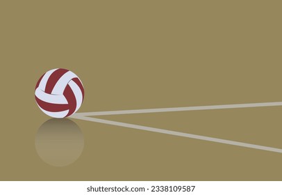 volleyball ball on the field vector illustration volleyball player silhouette abstract