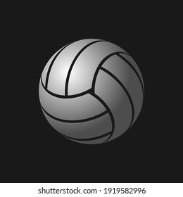 Volleyball ball on gray background in vector EPS10