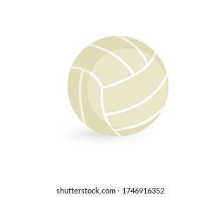 Volleyball ball on a white background. Vector illustration in cartoon style