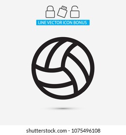 Volleyball Ball Outline Vecto
