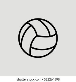 Volleyball Ball Outline Vector Icon