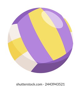 Volleyball ball. Realistic sport ball vector illustration isolated on transparent background