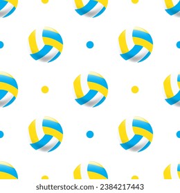 Volleyball Ball seamless pattern background.