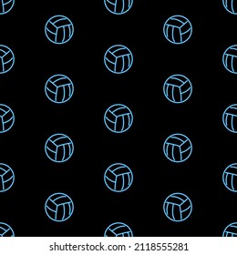Volleyball Ball Seamless Pattern Bright Vector Stock Vector (Royalty ...