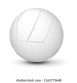 Volleyball ball with shadow on white background - vector illustration