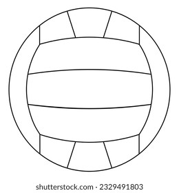 Volleyball ball. Sketch. Volleyball equipment. Outlines on an isolated background. Coloring book for children. Doodle style. Idea for web design. 
