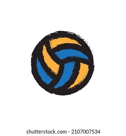 volleyball  ball  sport  athlete logo vector icon symbol illustration design