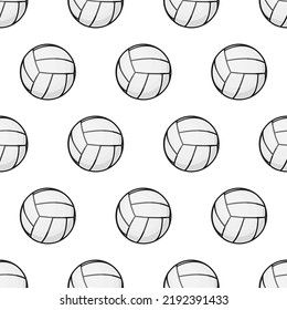 Volleyball ball. Sport game tournament. League team and fan club. Vector illustration.