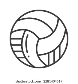 volleyball ball sports doodle isolated icon