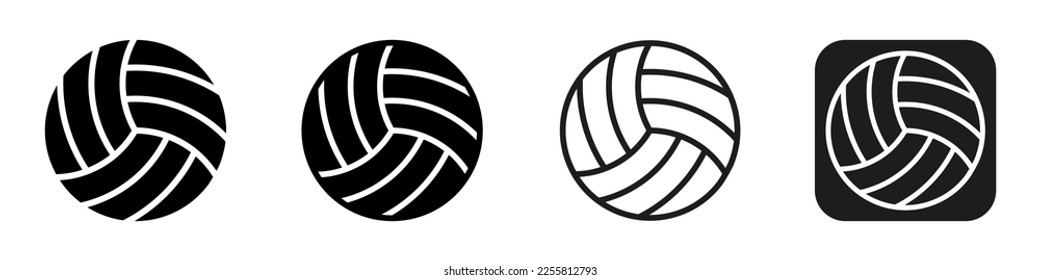 Volleyball ball. Volleyball team logo design vector icon. Beach logo ball icon.