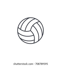 Volleyball Ball Thin Line Icon Linear Stock Vector (Royalty Free ...