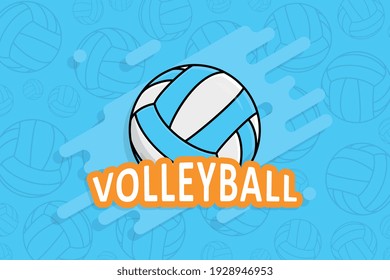 Volleyball Ball Vector Background Flat Style Stock Vector (Royalty Free ...