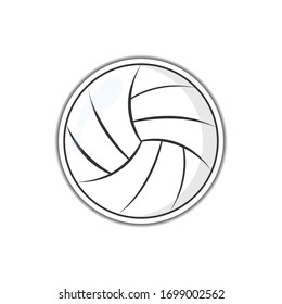 volleyball ball vector for graphic design, icon, sticker, logo, website, social media, mobile app, vector illustration.