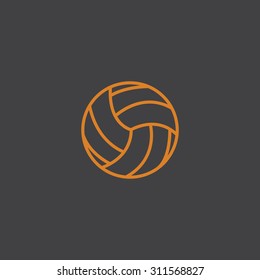 volleyball ball - vector icon