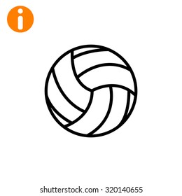 volleyball ball - vector icon