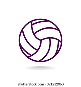 volleyball ball - vector icon