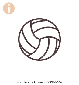 volleyball ball - vector icon