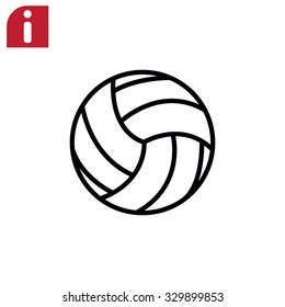 volleyball ball - vector icon