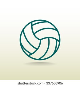 volleyball ball - vector icon