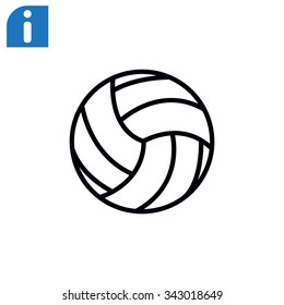 volleyball ball - vector icon