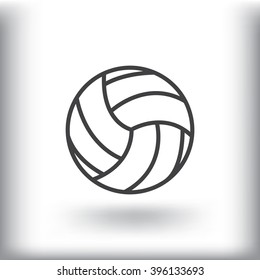 volleyball ball - vector icon