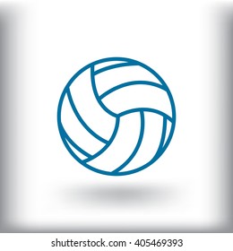 volleyball ball - vector icon
