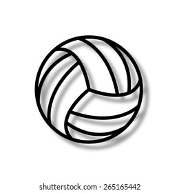 volleyball ball  - vector icon with shadow