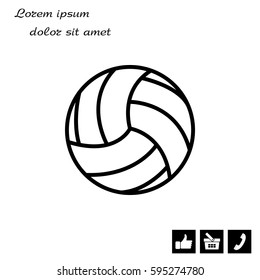 volleyball ball. vector illustration