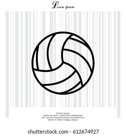 volleyball ball. vector illustration