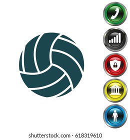 volleyball ball. vector illustration