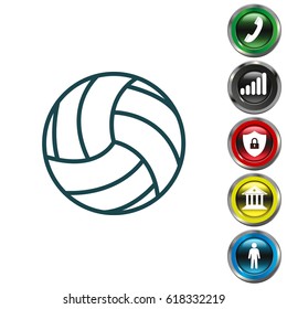 volleyball ball. vector illustration