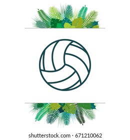 volleyball ball. vector illustration