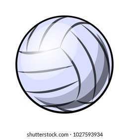 Volleyball ball vector illustration isolated on white background. Ideal for logo design, sticker, decal and any kind of decoration.