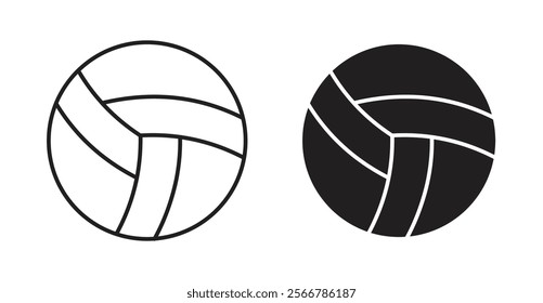 Volleyball ball vector line icon illustration