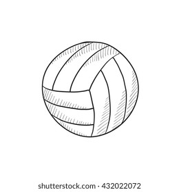 Volleyball Ball Vector Sketch Icon Isolated Stock Vector (Royalty Free ...