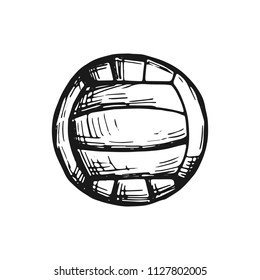 volleyball ball vector sketch isolated.