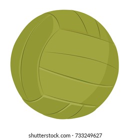 Volleyball ball yellow realistic vector illustration isolated no background