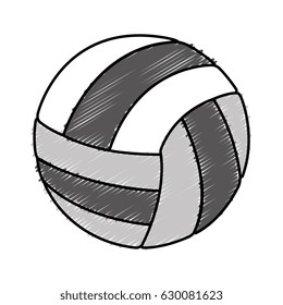 volleyball balloon isolated icon