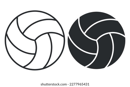 Volleyball Balls flat icons set. Vector illustration. Eps 10.