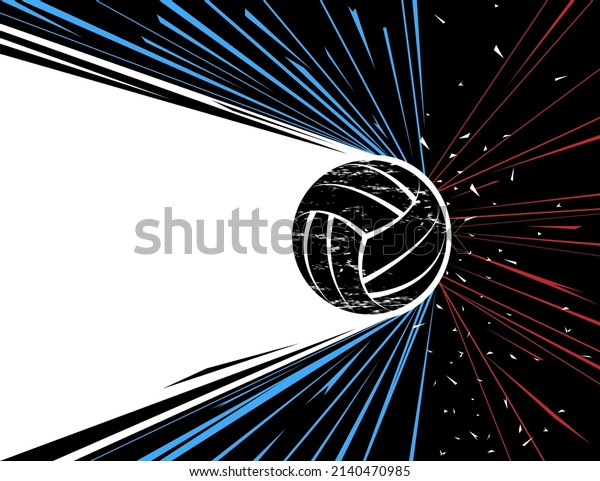 Volleyball
banner for competition or Volleyball event. Banner for your design.
flying Volleyball ball. Vector
illustration