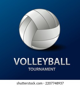 Volleyball Banner In Vector. Sport And Health.