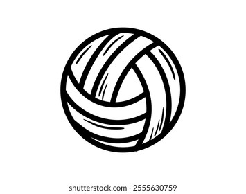 Volleyball black icon. Volley ball vector symbol. Volley ball  vector icon for web graphic design. Vector illustration. Sport icon