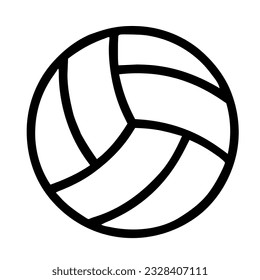 Volleyball black line smart icon  vector 