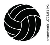 Volleyball with black and white design pattern