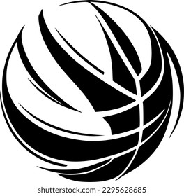 Volleyball | Black and White Vector illustration