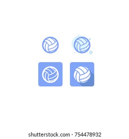 volleyball blue icon. Creative idea or business solution for web design on white background. logo. vector
