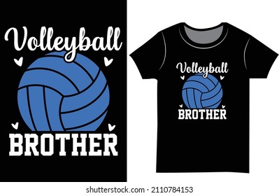 Volleyball brother svg t shirt design