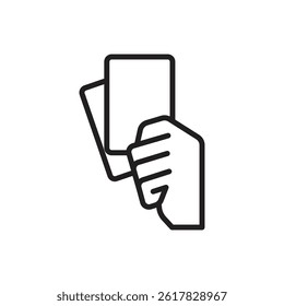 Volleyball Cards Outline Icon Vector Illustration