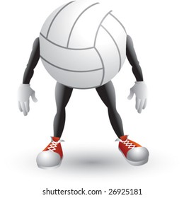volleyball cartoon man