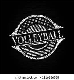 Volleyball chalk emblem